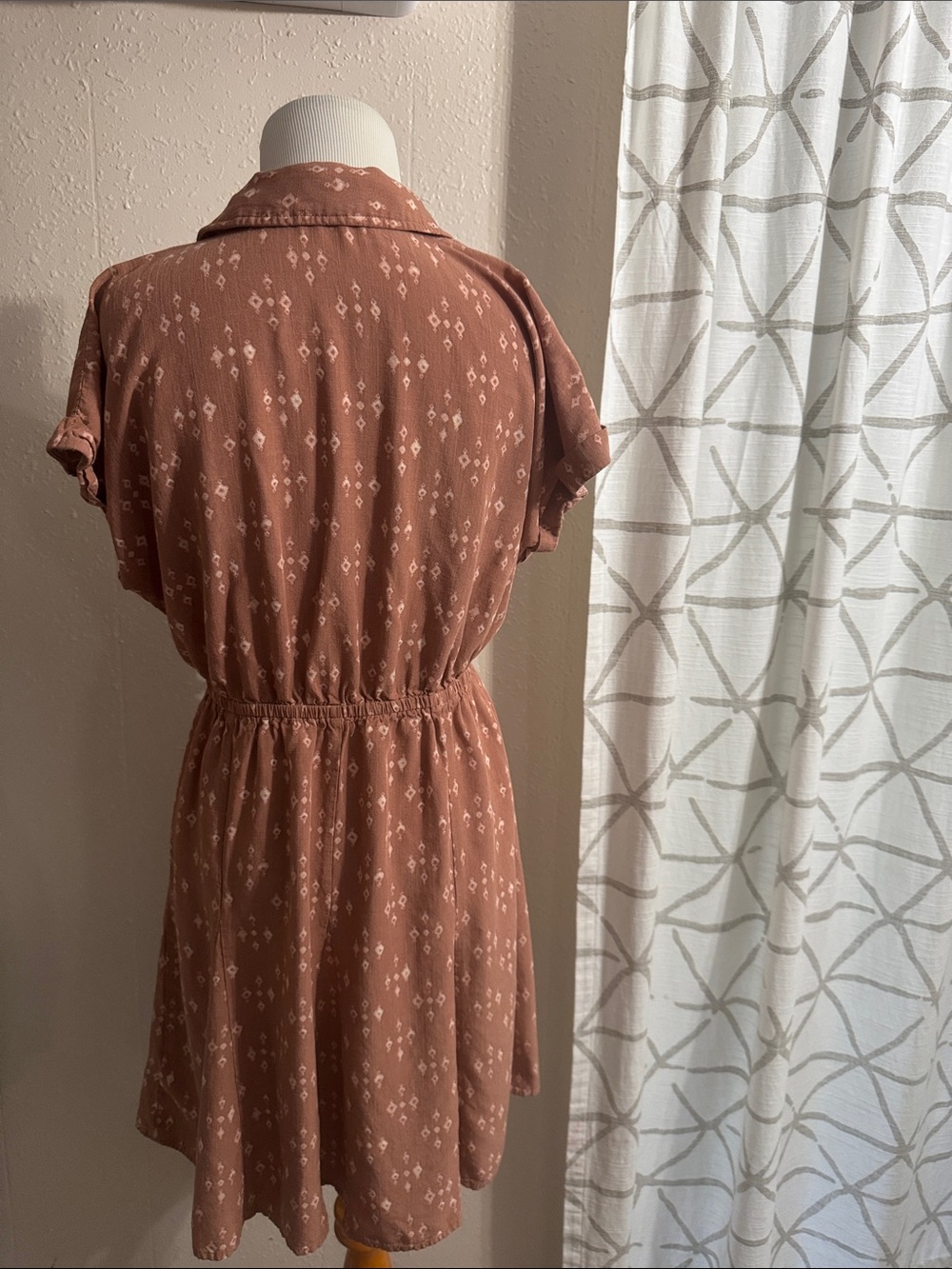Lucky Brand Terra Cotta Short-Sleeve Button-Front Mini Dress - Picture 6 of 10